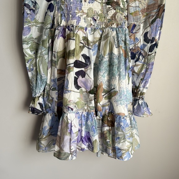 NEW OTHER STORIES  Floral Long Sleeve Smocked Cotton Dress 8 - Picture 9 of 14